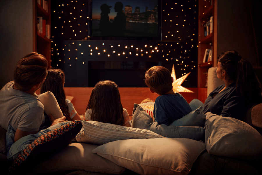 Tips For A Relaxing Family Movie Night With Your Kids - Blessed With Four