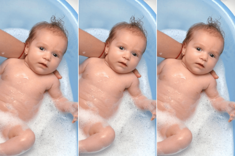 newborn bath